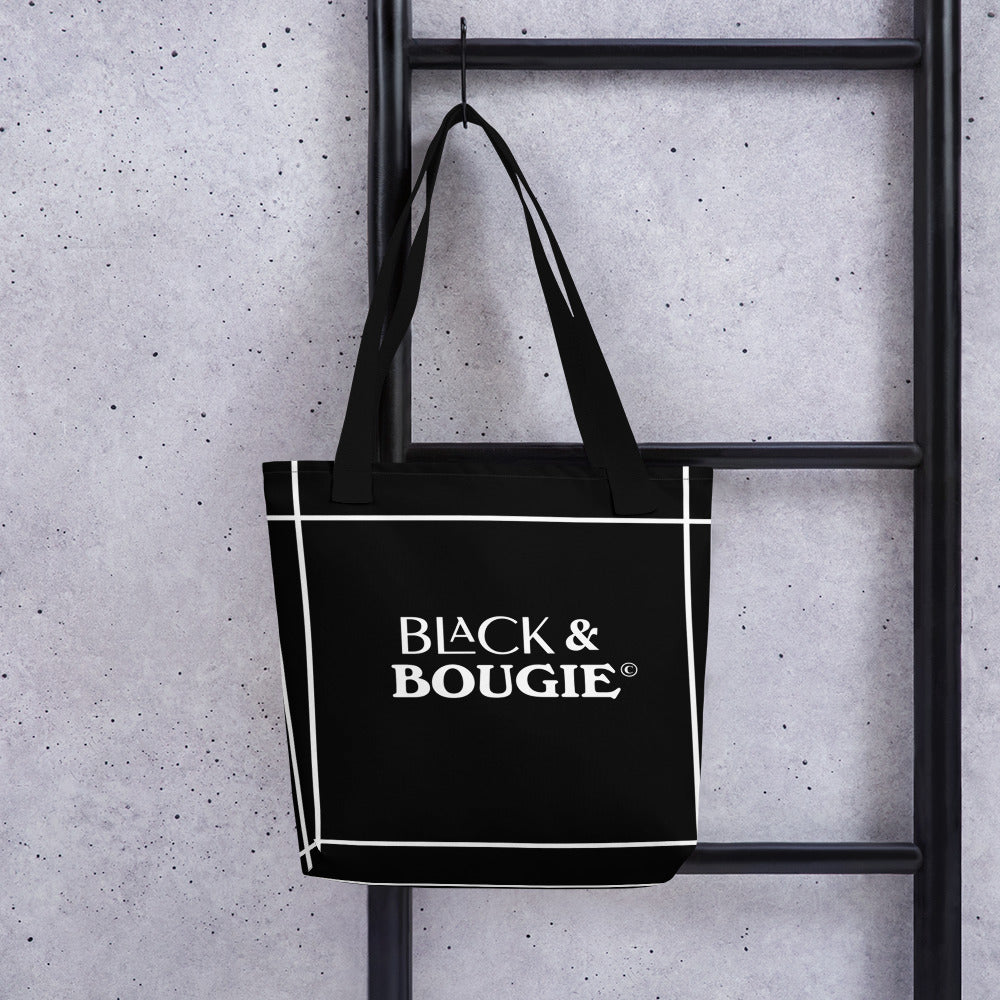 Black & Bougie Poly Fabric Tote bag