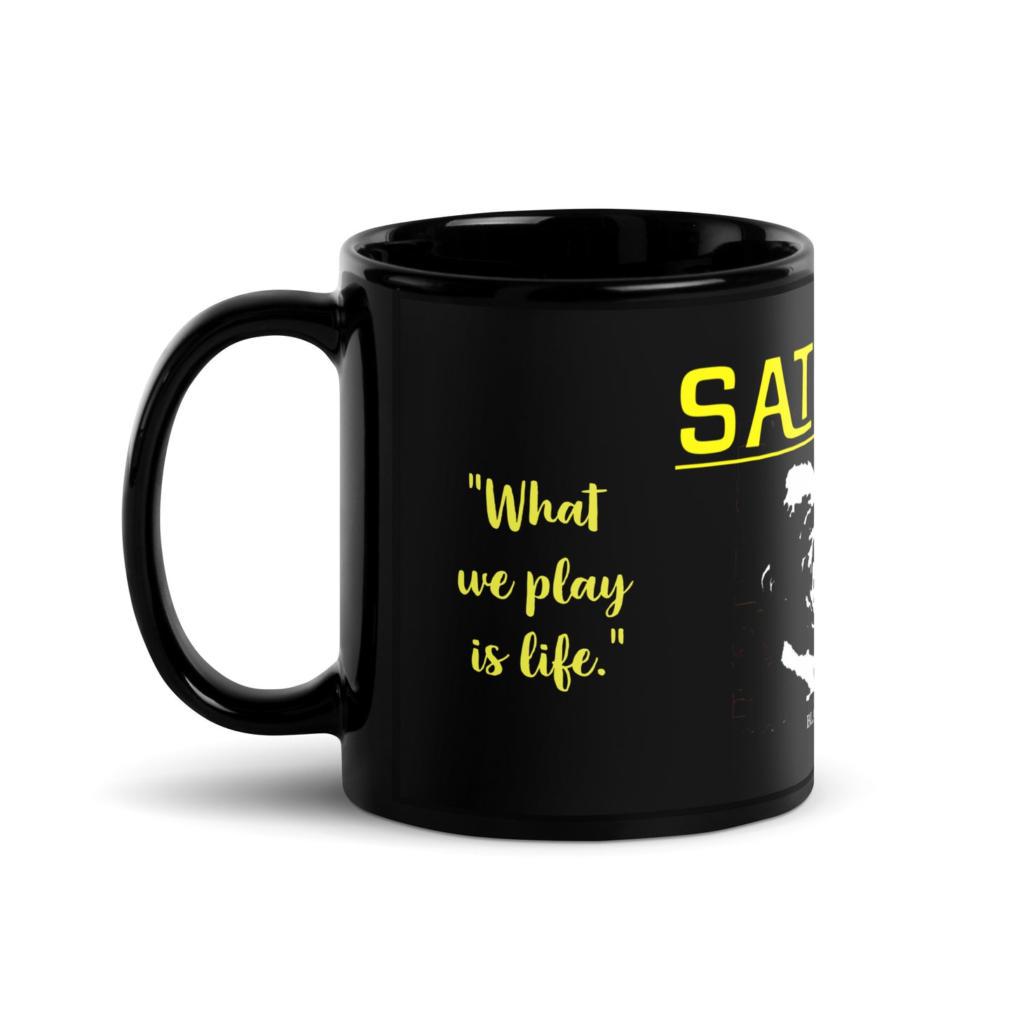 Louis Armstrong Black Glossy Mug