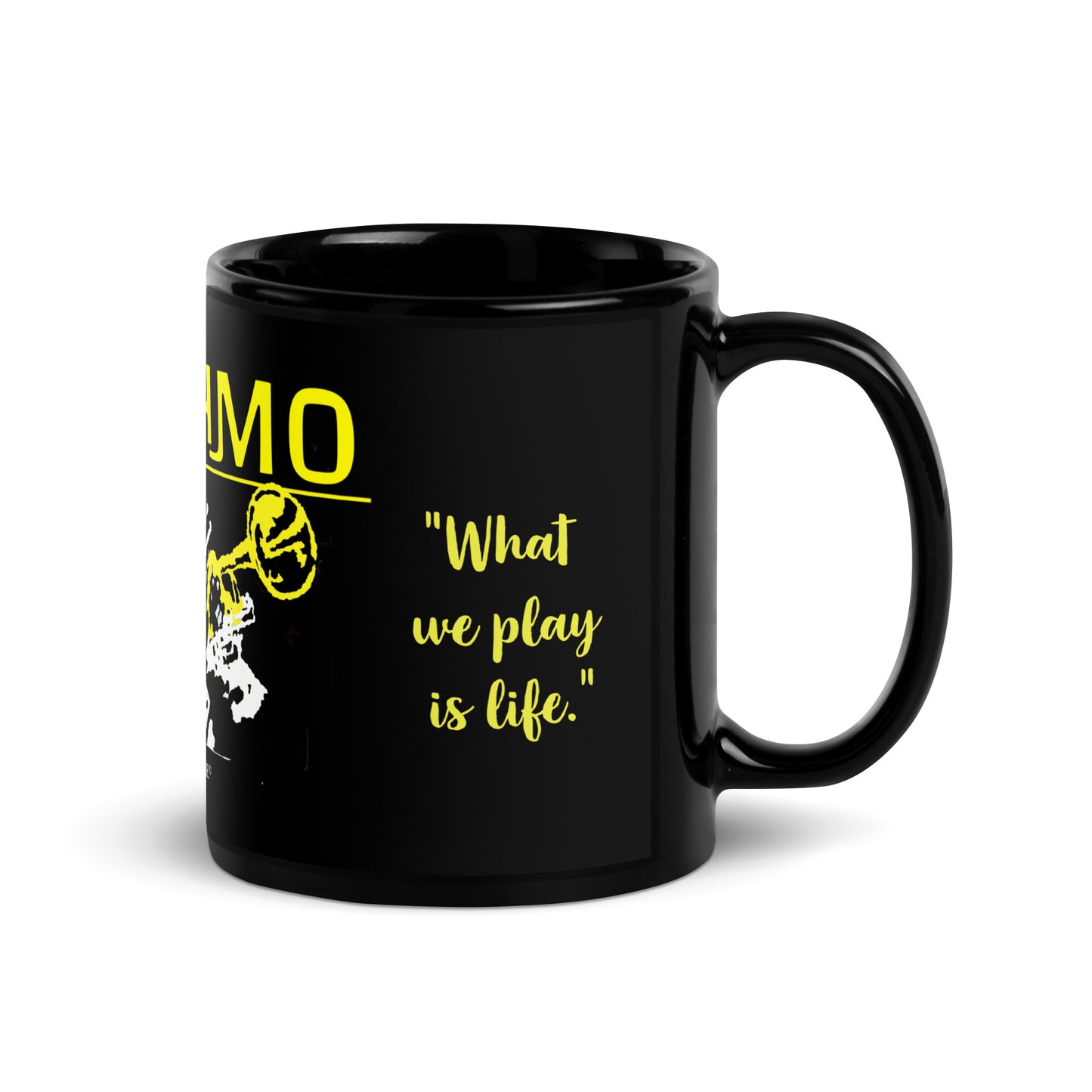 Louis Armstrong Black Glossy Mug