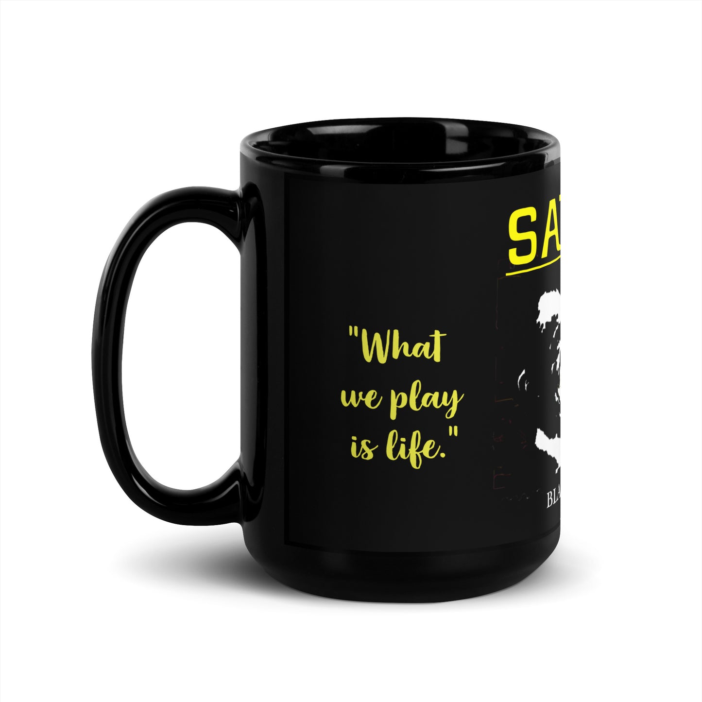 Louis Armstrong Black Glossy Mug