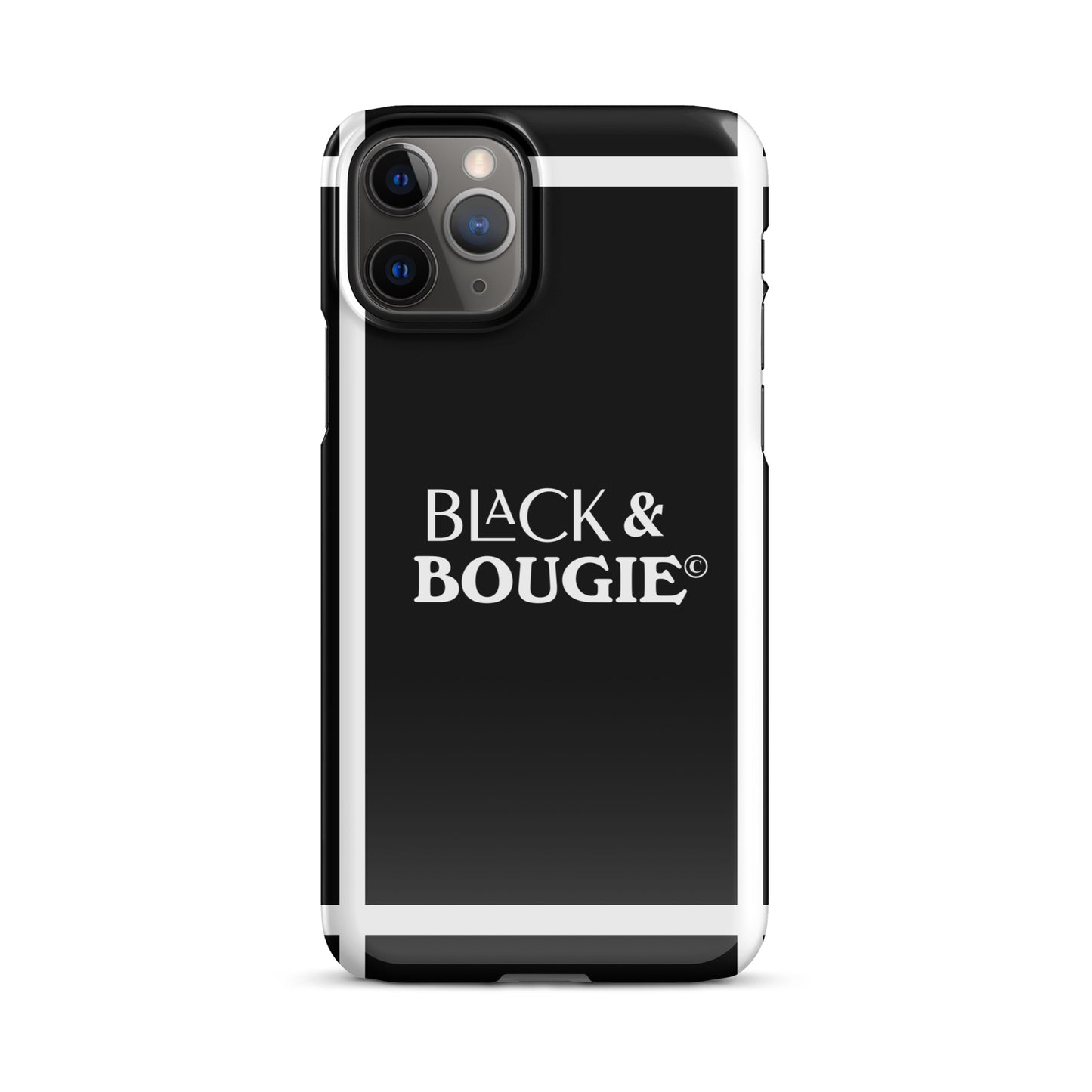 Black & Bougie Snap case for iPhone® - Plaid
