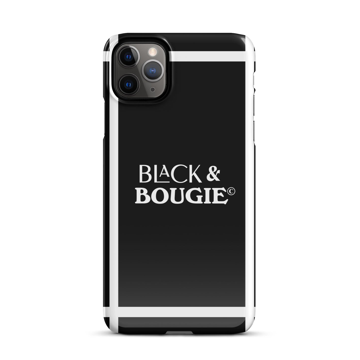 Black & Bougie Snap case for iPhone® - Plaid