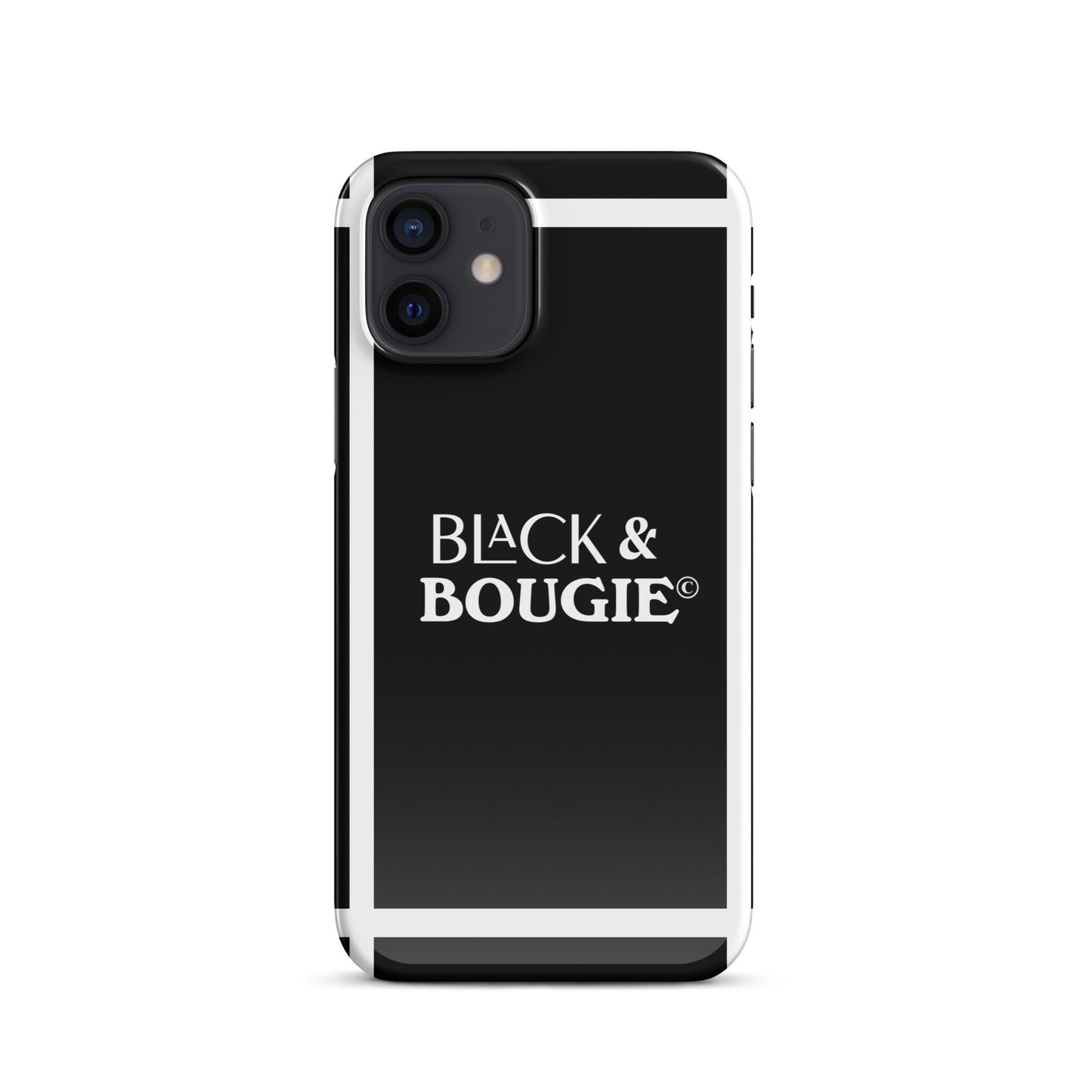 Black & Bougie Snap case for iPhone® - Plaid