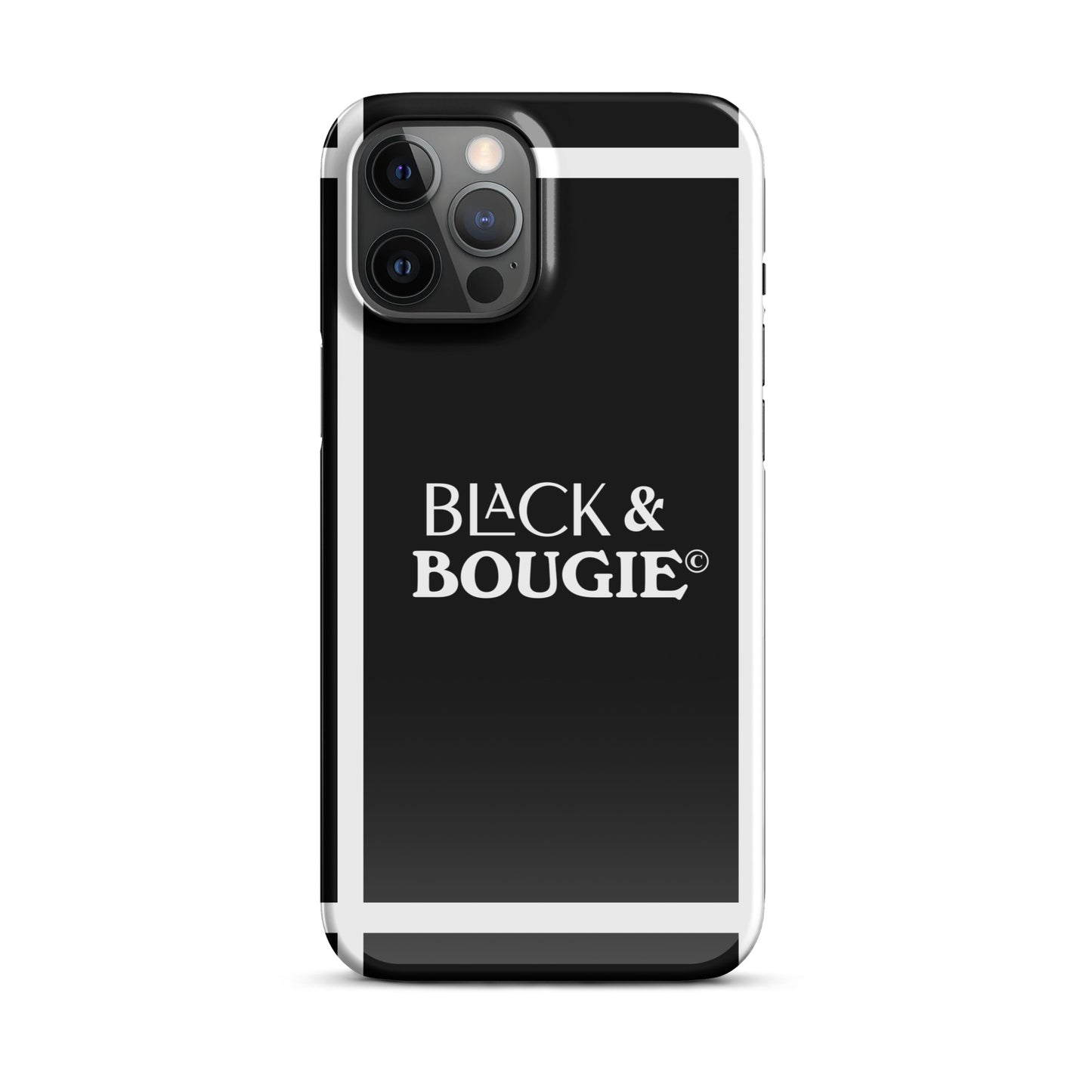 Black & Bougie Snap case for iPhone® - Plaid