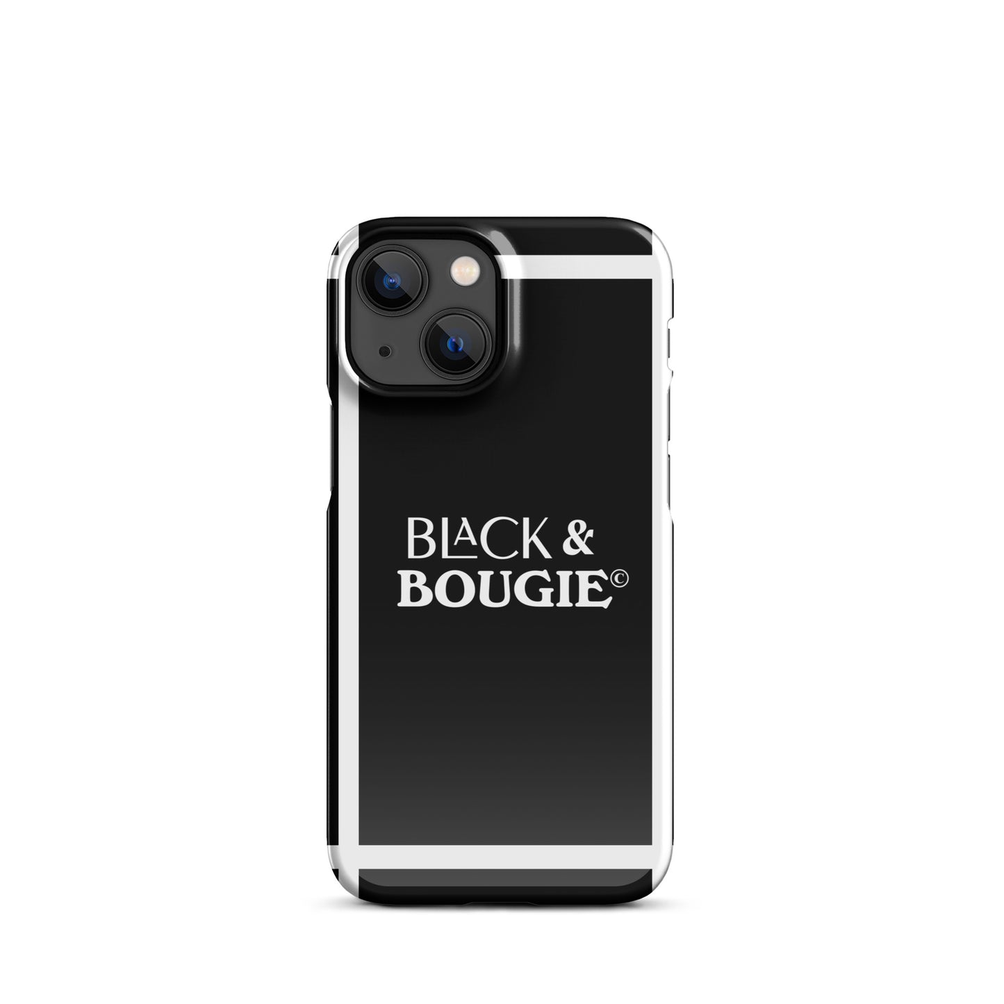 Black & Bougie Snap case for iPhone® - Plaid