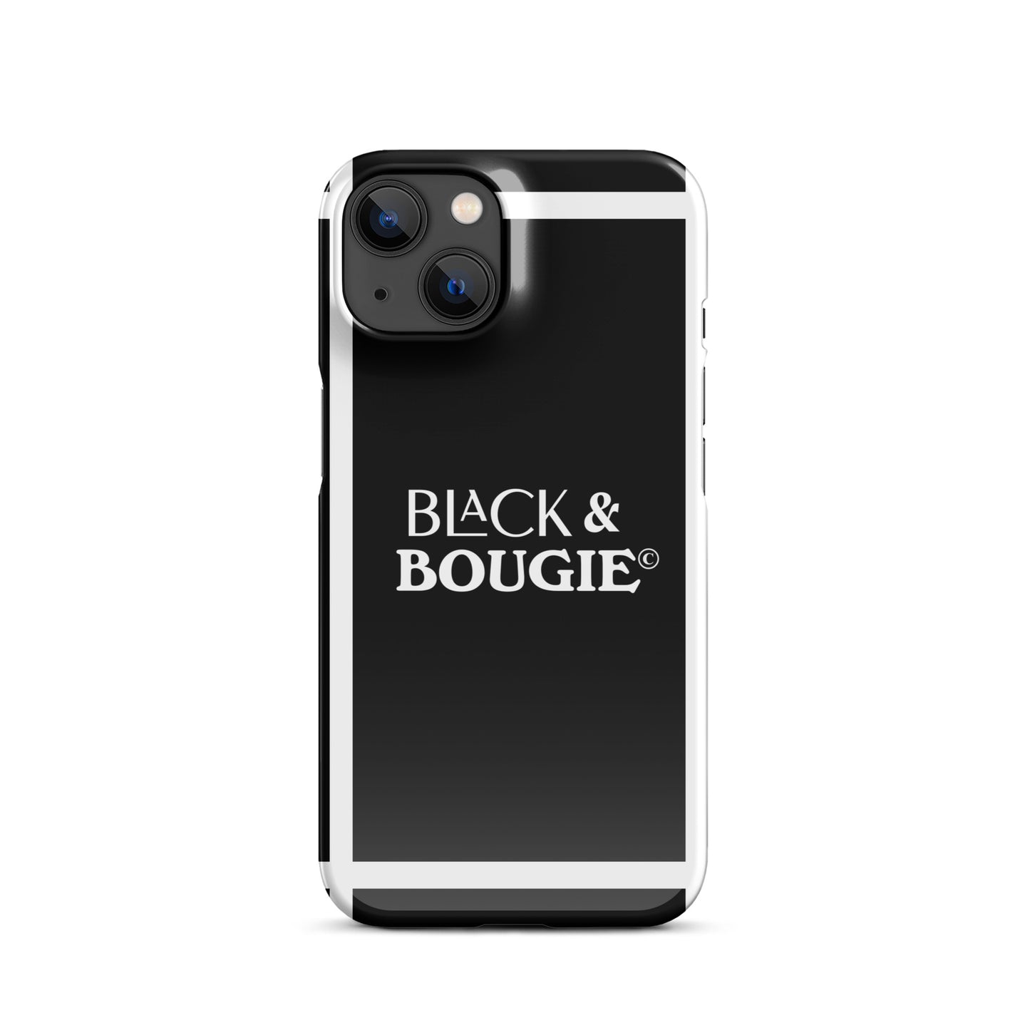 Black & Bougie Snap case for iPhone® - Plaid