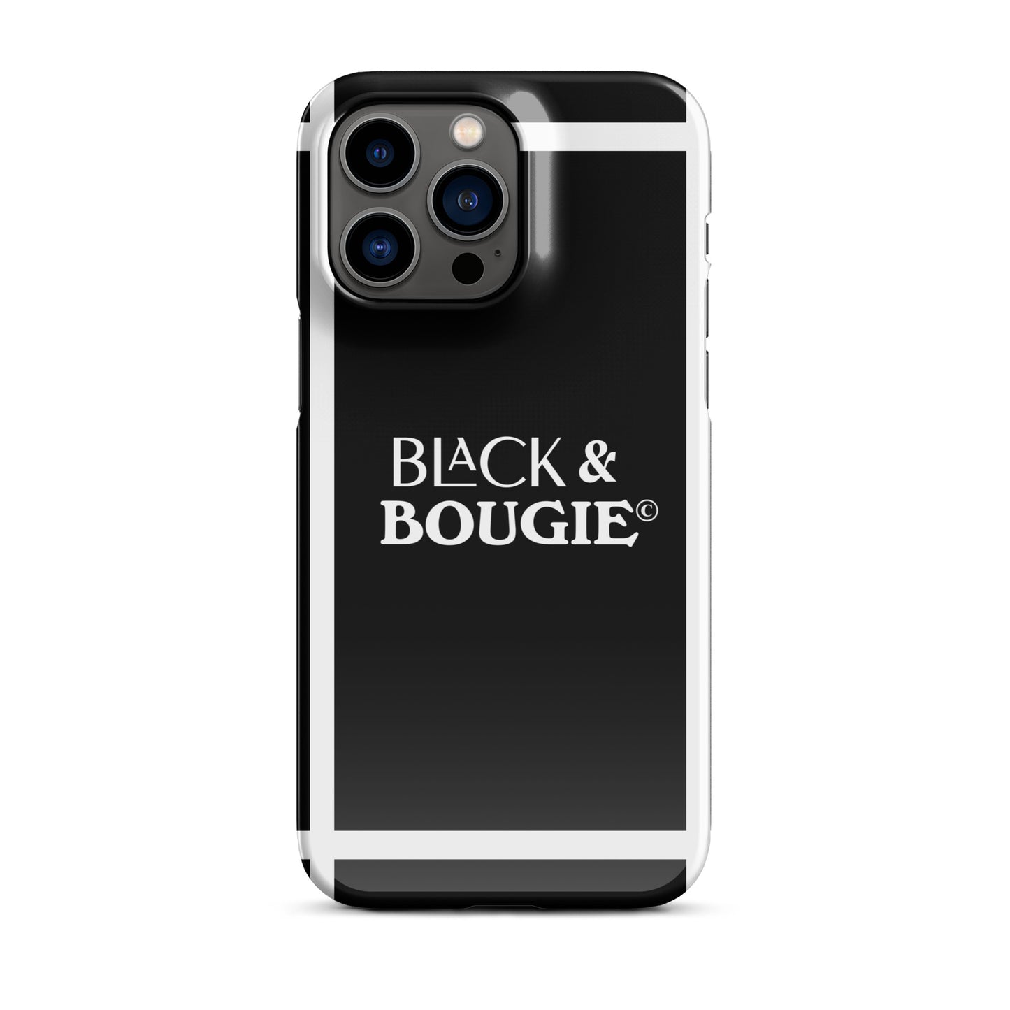 Black & Bougie Snap case for iPhone® - Plaid
