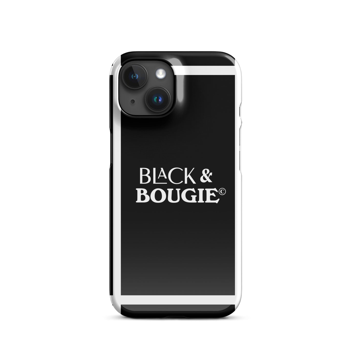 Black & Bougie Snap case for iPhone® - Plaid