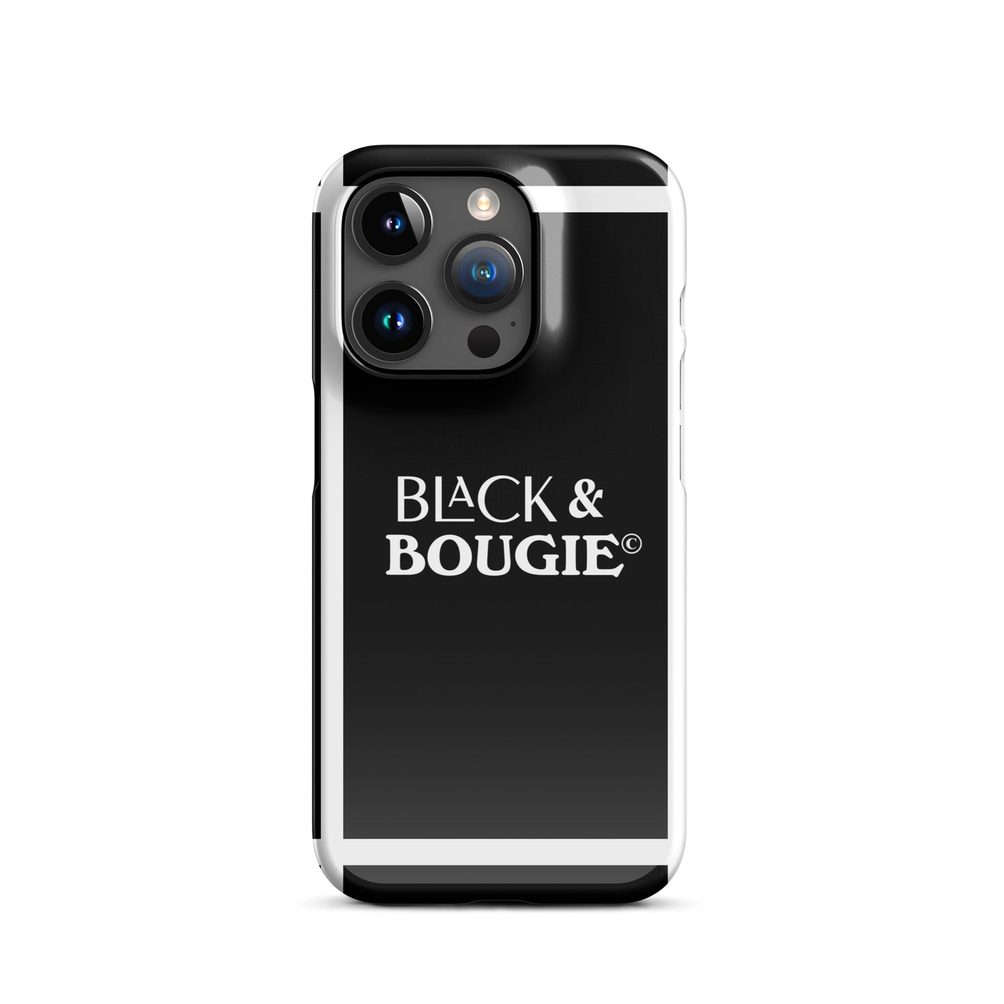 Black & Bougie Snap case for iPhone® - Plaid