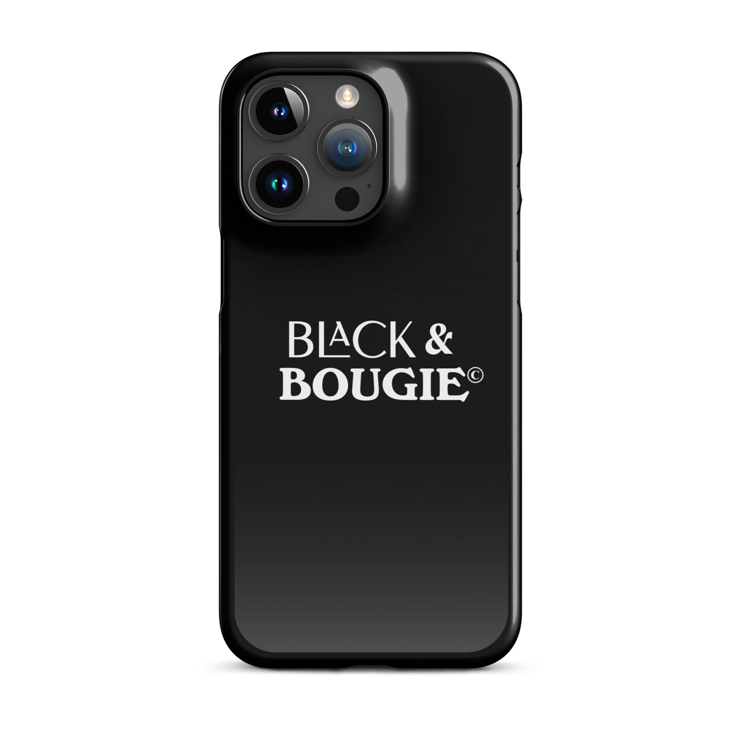 Black & Bougie Snap case for iPhone® -Black