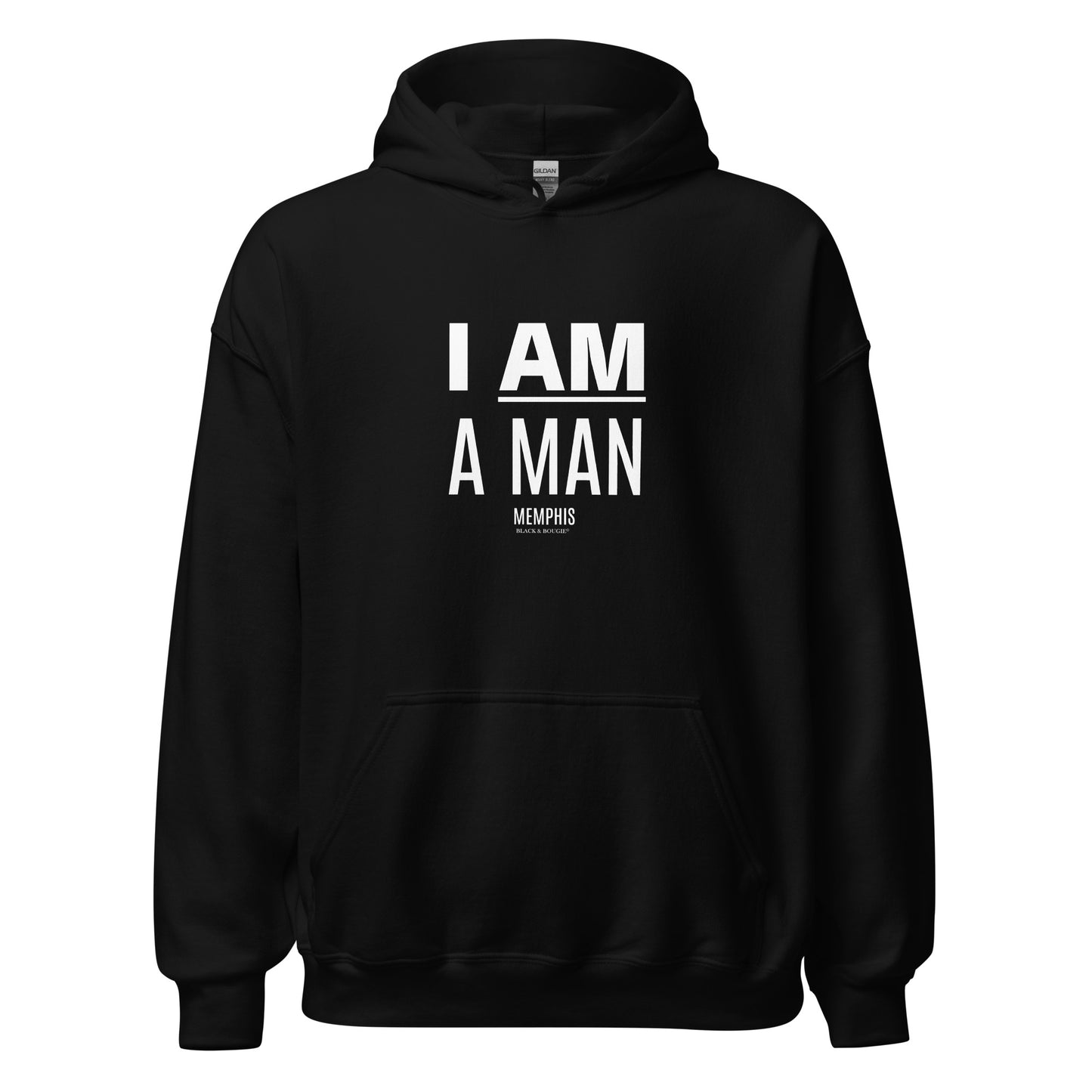 I Am A Man - White Unisex Hoodie