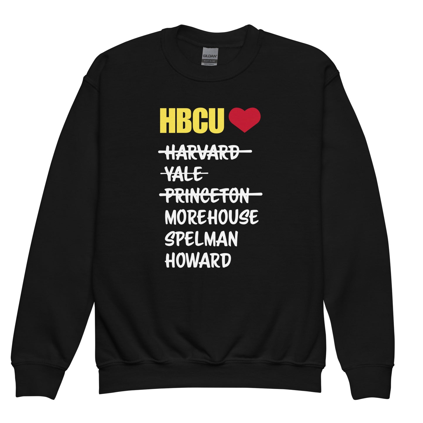 HBCU List Youth crewneck sweatshirt