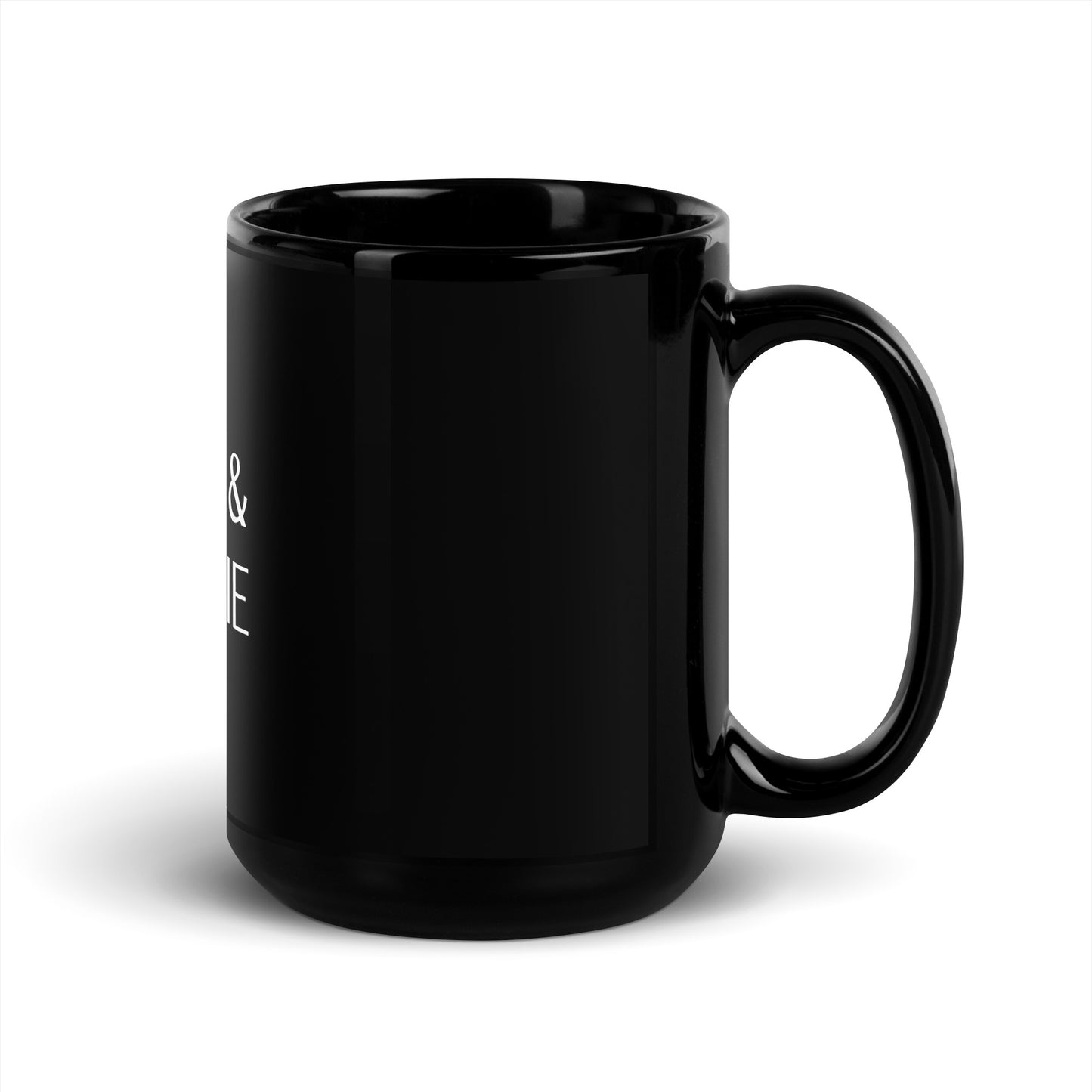 Black & Bougie -Black Glossy Mug