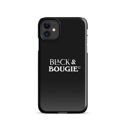 Black & Bougie Snap case for iPhone® -Black