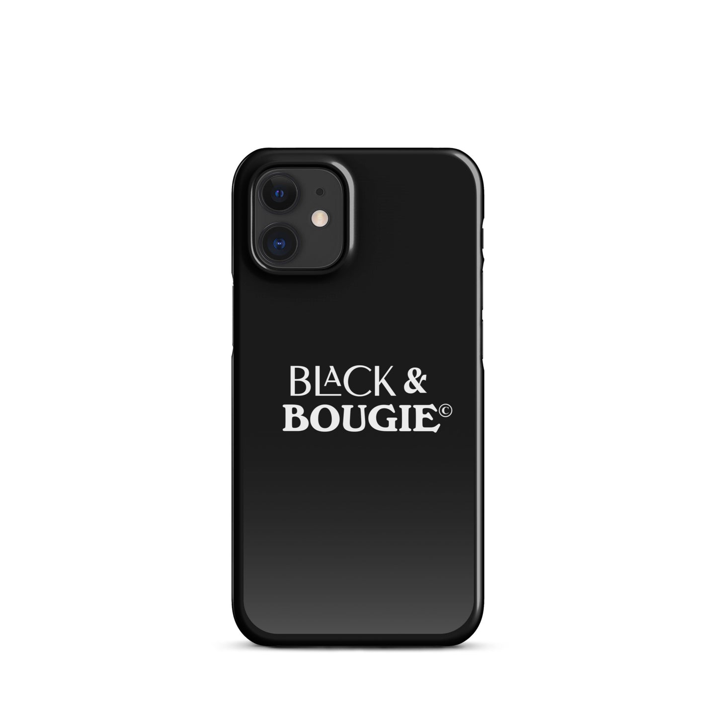 Black & Bougie Snap case for iPhone® -Black