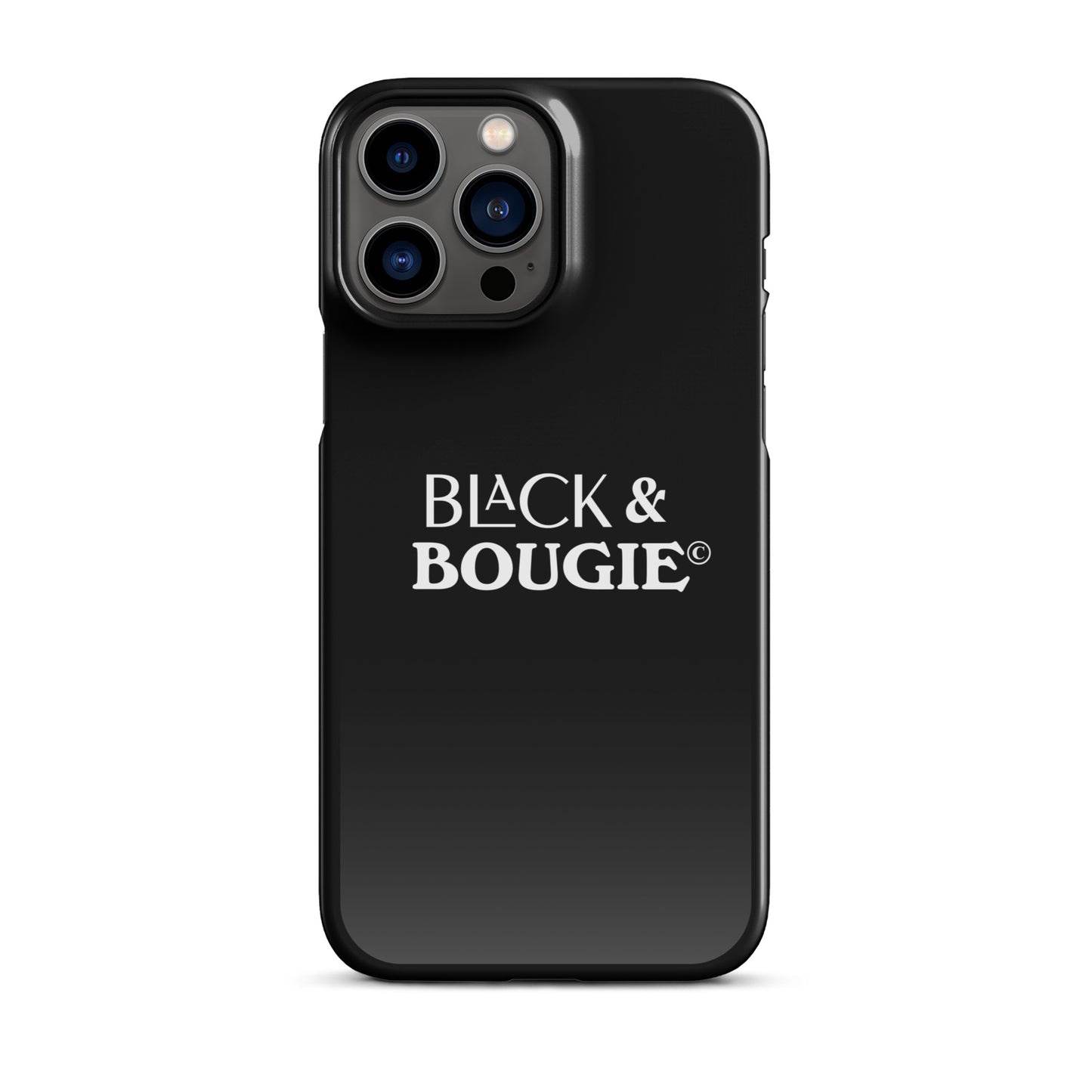 Black & Bougie Snap case for iPhone® -Black