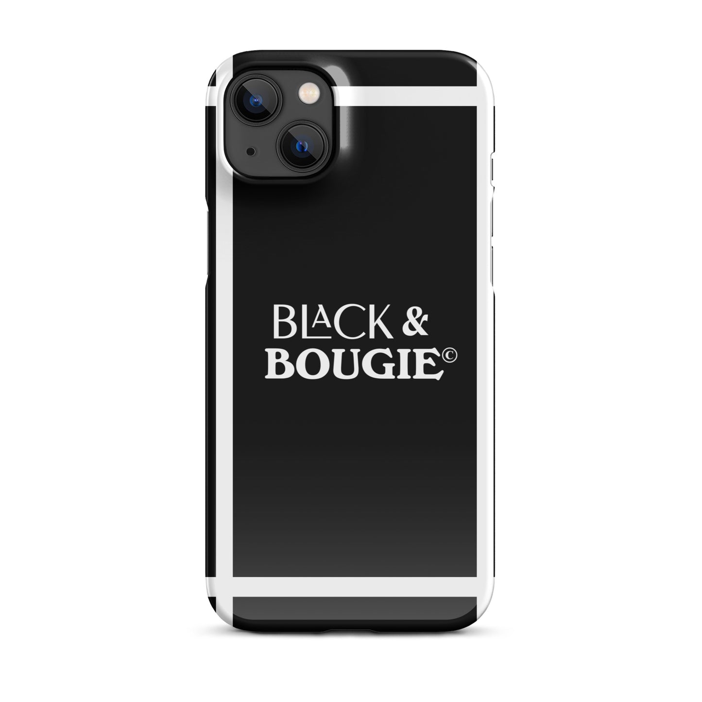 Black & Bougie Snap case for iPhone® - Plaid