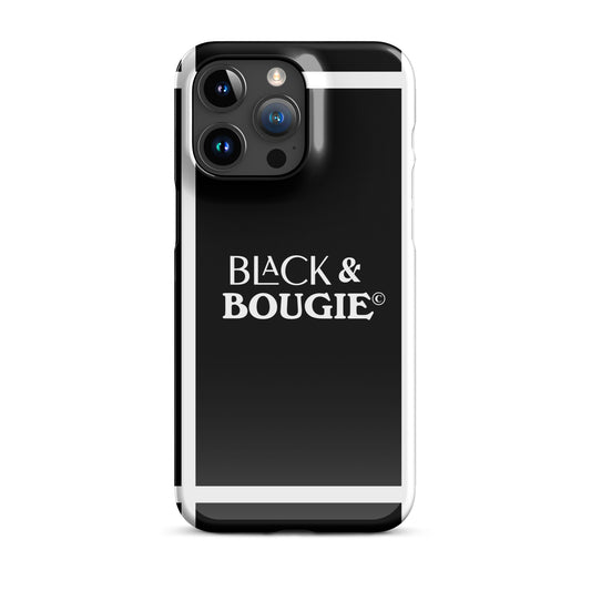 Black & Bougie Snap case for iPhone® - Plaid