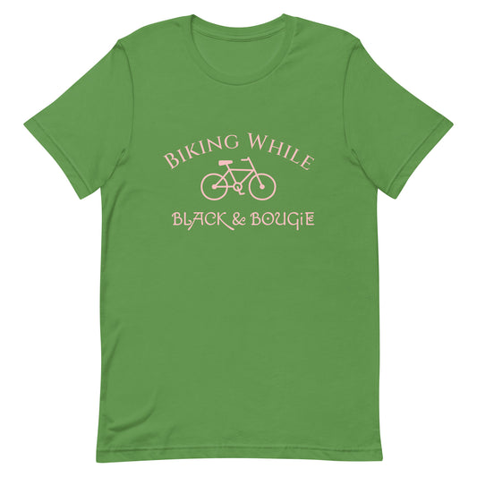 Biking While B & B -Green Unisex t-shirt