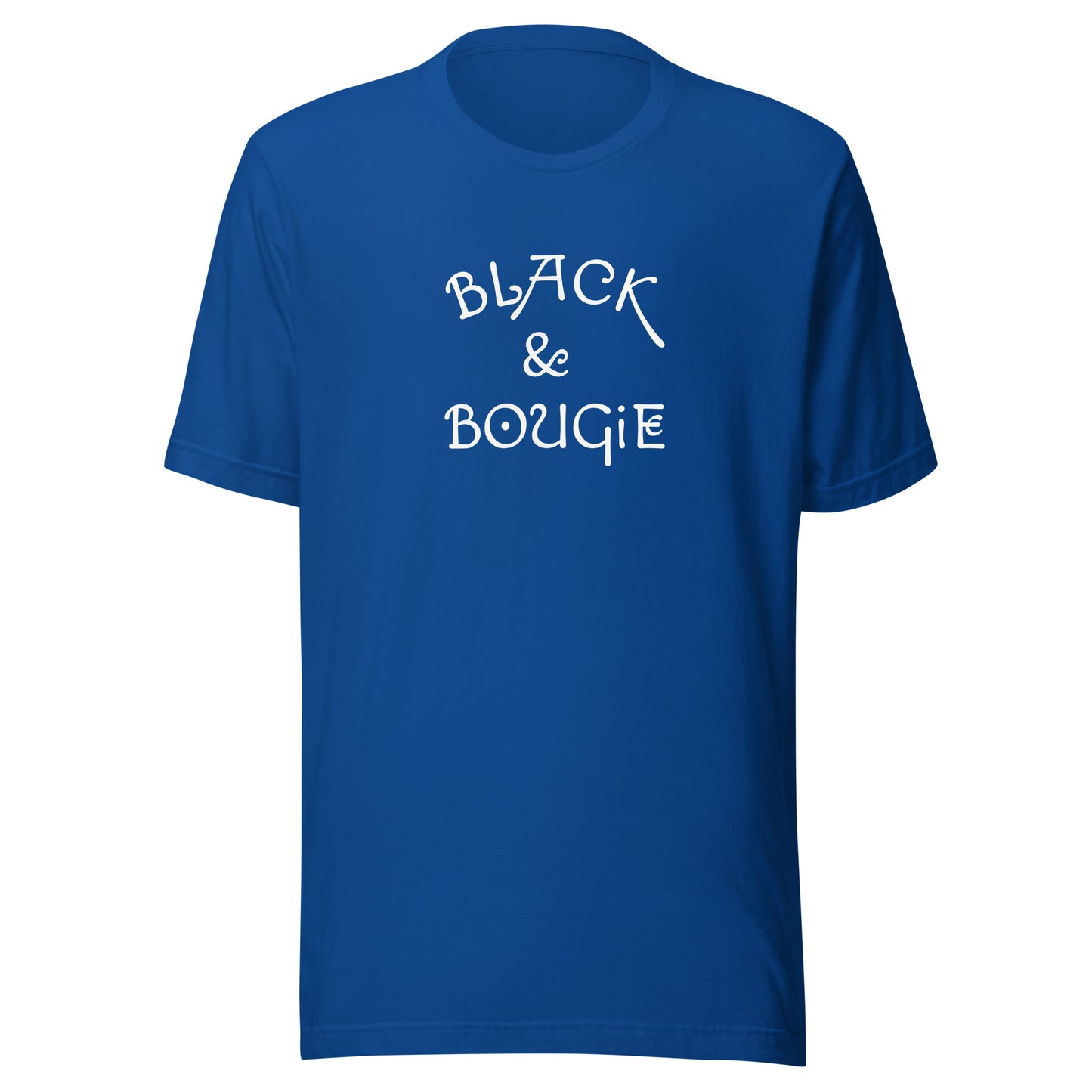 Black & BougieSorority Blue/White T-shirt