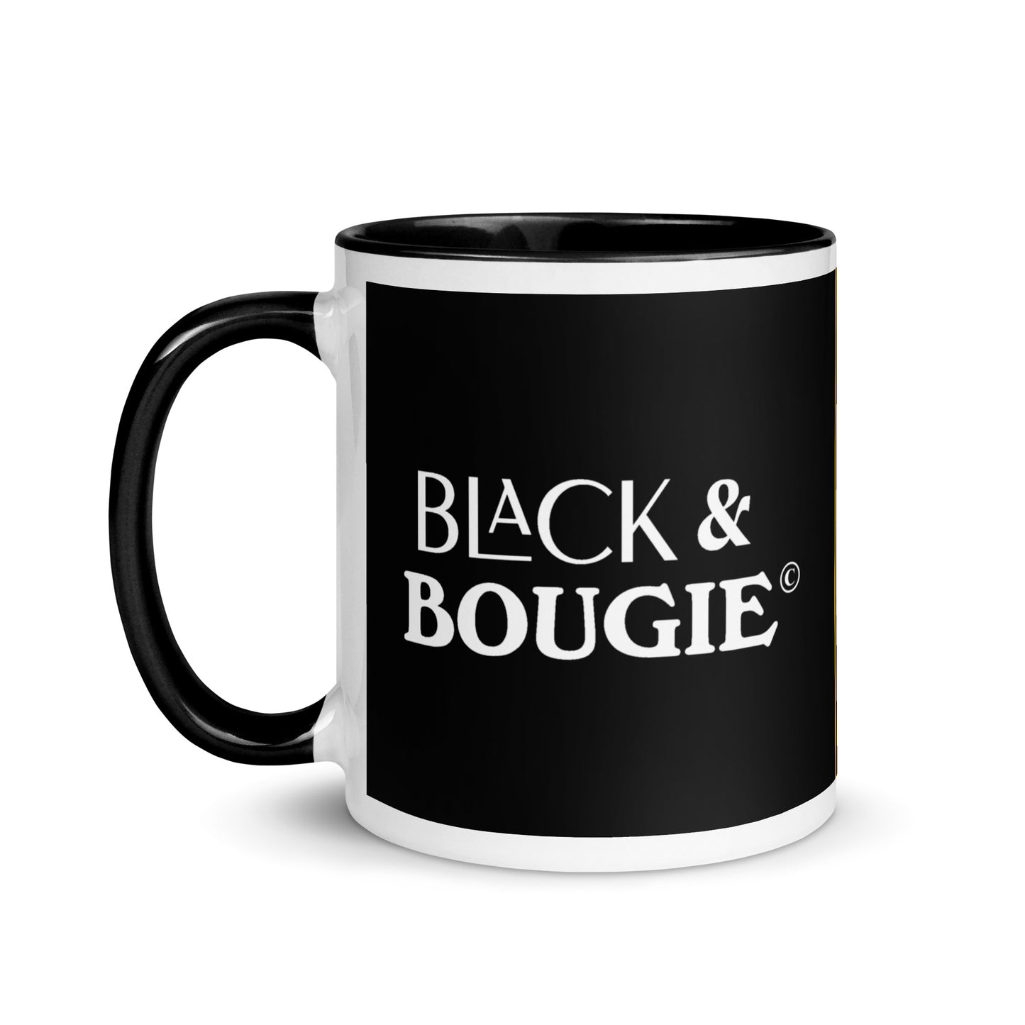 Black & Bougie BW Gold Striped Mug
