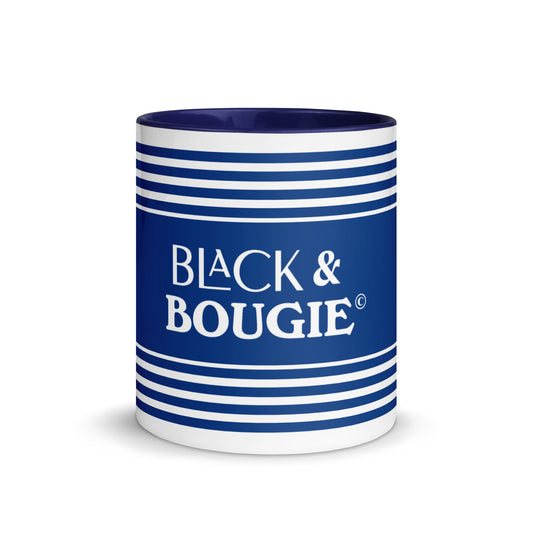 Black & Bougie Blue/White Mug