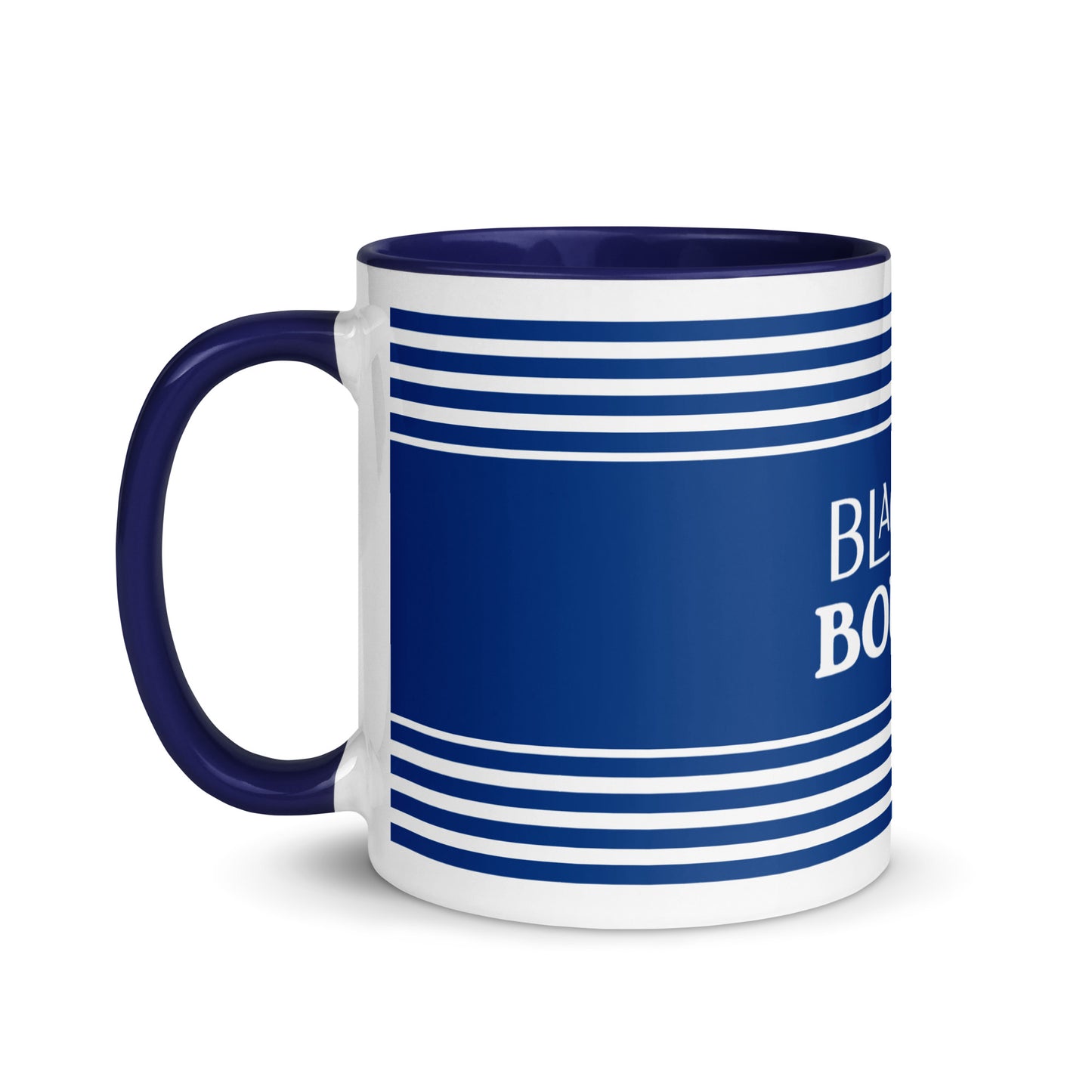 Black & Bougie Blue/White Mug