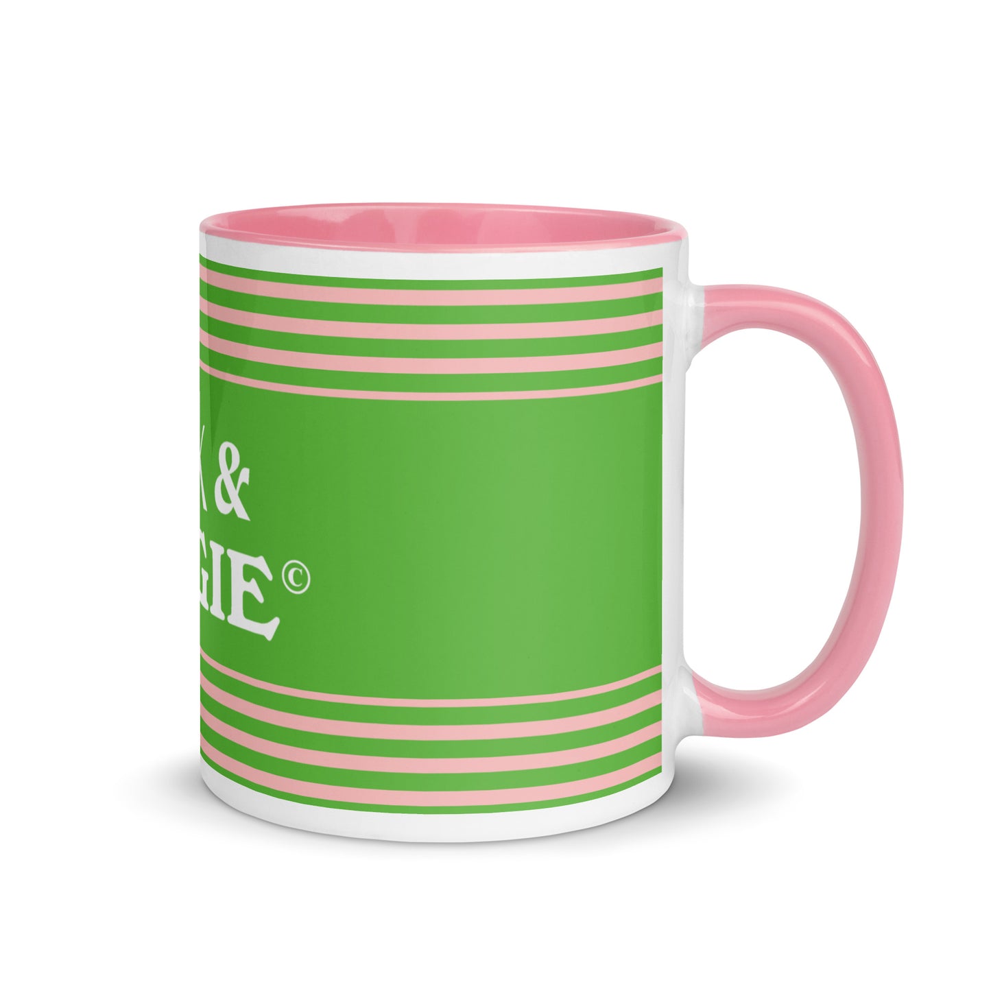 Black & Bougie Pink/Green Mug